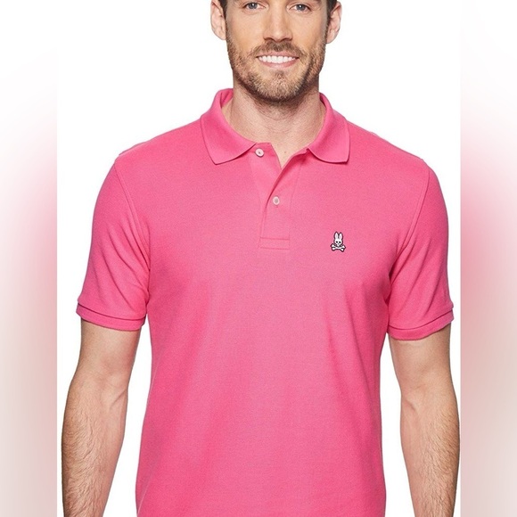 Psycho Bunny Polo Classic Pima cotton polo size 4 Small Color Salmon Pink - Picture 1 of 9